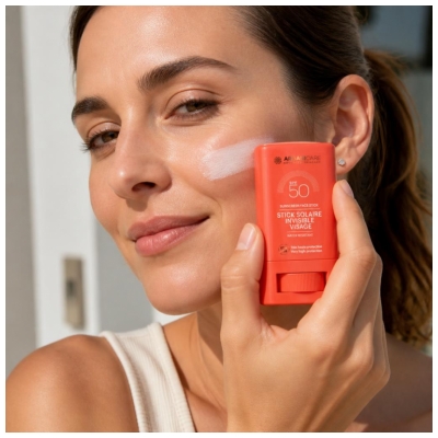 Arganicare Stick Solaire pour le Visage Invisible SPF50 15 g
