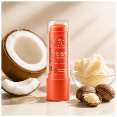 Arganicare Stick Solaire pour les Lèvres Invisible SPF50 4 g