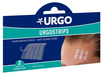Urgo Urgostrips 10 Bandelettes Sutures Adhésives Stériles 100 mm x 6 mm