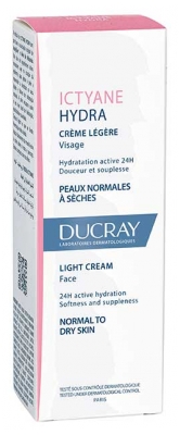 Ducray Ictyane Crème Légère Hydratante Apaisante Peaux Normales à Sèches 40 ml