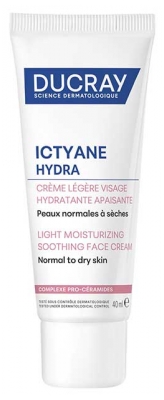 Ducray Ictyane Crème Légère Hydratante Apaisante Peaux Normales à Sèches 40 ml