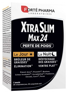 Forté Pharma XtraSlim Max 24 30 Comprimés Jour + 30 Comprimés Nuit