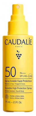 Caudalie Spray Invisible Visage et Corps Haute Protection SPF50 75 ml