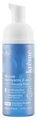 Krème Mousse Nettoyante 2en1 Tous Types de Peaux Bio 50 ml