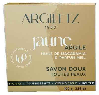 Savon doux à l'argile jaune 100 g (à consommer de préférence avant le 31/07/2026)