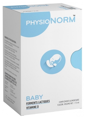 Laboratoire Immubio Physionorm Baby - Complément Alimentaire pour Bébé - Ferments Lactiques et Vitamine D (à consommer de préférence avant le 31/08/2026)