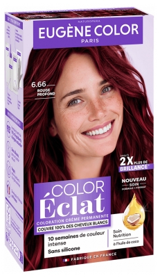 Eugène Color Color Éclat Coloration Ton sur Ton Sans Ammoniaque 115 ml - Coloration : 6.66 Rouge Profond