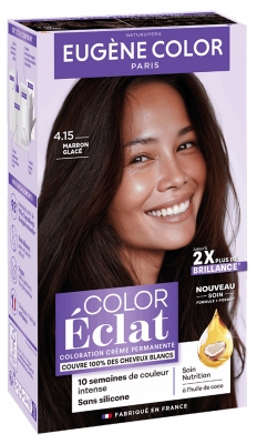 Eugène Color Color Éclat Coloration Ton sur Ton Sans Ammoniaque 115 ml - Coloration : 4.15 Marron Glacé