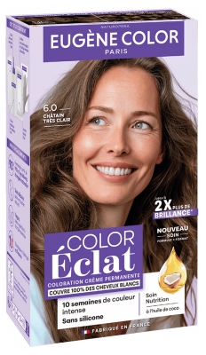 Eugène Color Color & Glow Coloration Ton sur Ton Sans Ammoniaque 115 ml - Coloration : 6.0 Châtain Très Clair