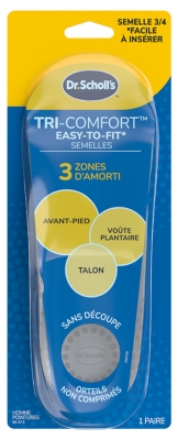 Scholl Semelles Tri-Comfort Easy-to-Fit Homme Pointures 40 - 47.5 1 Paire