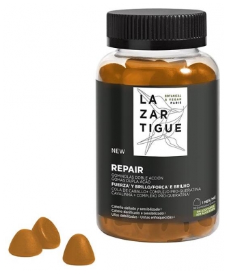 Complément alimentaire pour cheveux fragiles et ternes - 60 gommes (à consommer de préférence avant le 30/08/2026)