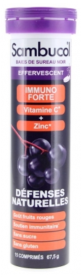 Santé Verte Sambucol Immuno+ 20 Comprimés Effervescents (à consommer de préférence avant le 30/08/2026)