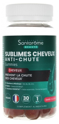 Complément Alimentaire Santé des Cheveux à la Pêche - 30 Gommes Gourmandes (à consommer de préférence avant le 30/06/2026)