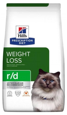 Croquettes pour chat Hill's Contrôle du Poids r/d Poulet 1,5 kg (à consommer de préférence avant le 01/08/2026)