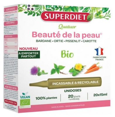 Complément Alimentaire Bio pour la Beauté de la Peau en Unidoses (à consommer de préférence avant le 31/08/2026)