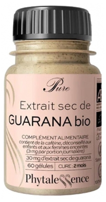 Complément Alimentaire Guarana Bio en Gélules 60 Unités (à consommer de préférence avant le 30/06/2026)
