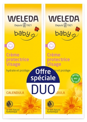 Crème Visage Bébé au Calendula Lot de 2 x 50 ml (à consommer de préférence avant le 30/06/2026)