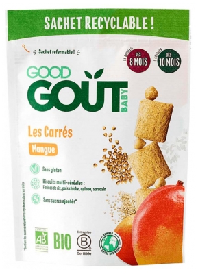 Cubes de Mangue pour Bébé dès 8 Mois - Produit Bio de 50 g (à consommer de préférence avant le 21/08/2026)