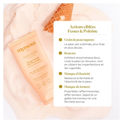 Mymosa Masque Lissage Effet Peau Neuve Fesses & Poitrines Bio 100 ml