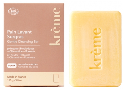 Krème Pain Lavant Surgras Peaux Normales à Sèches Bio 110 g