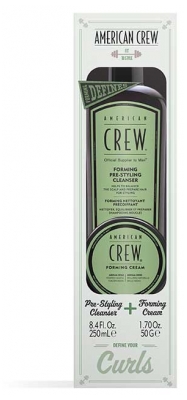 American Crew Shampoing Forming Précoiffant Nettoyant 250 ml + Forming Crème Brillance Naturelle Fixation Souple 50 g