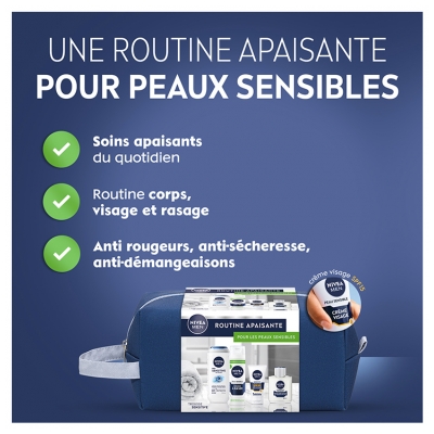 Nivea Men Trousse Routine Apaisante Peaux Sensibles 4 Produits