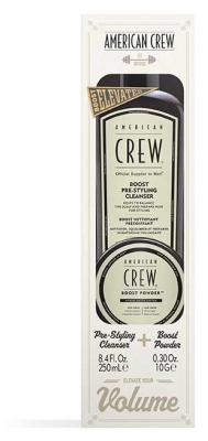 American Crew Shampoing Boost Précoiffant Nettoyant Précoiffant 250 ml + Boost Powder Effet Mat Tenue Légère Effet Mat 10 g