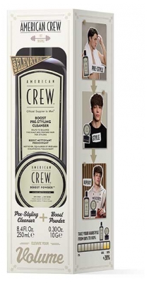 American Crew Shampoing Boost Précoiffant Nettoyant Précoiffant 250 ml + Boost Powder Effet Mat Tenue Légère Effet Mat 10 g