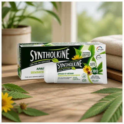 SyntholKiné Syntholkiné Gel de Massage CBD Apaise et Détend Sensation de Fraicheur 50 ml