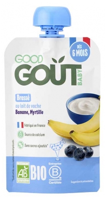 Good Goût Brassé Myrtille Banane dès 6 Mois Bio 90 g