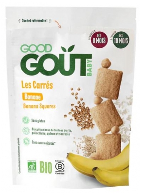 Barre Céréales Banane Bio pour Bébé dès 8 Mois - 50 g (à consommer de préférence avant le 06/10/2026)
