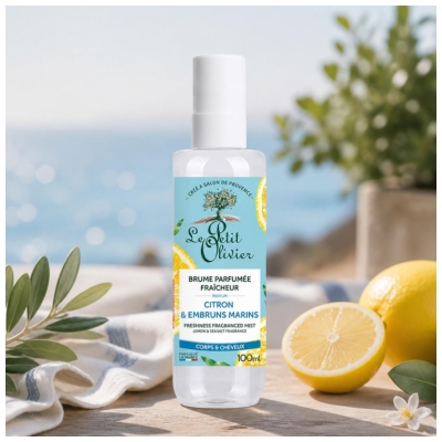 Le Petit Olivier Brume Parfumée Fraîcheur Parfum Embruns Marins & Citron 100 ml