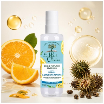 Le Petit Olivier Brume Parfumée Fraîcheur Parfum Embruns Marins & Citron 100 ml