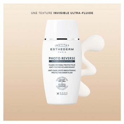Institut Esthederm Photo Reverse Fluide Invisible Protecteur Éclaircissant Anti-Taches Visage SPF50+ 40 ml
