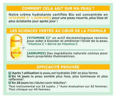 Garnier Vitamine C Crème Hydratante Booster d'Éclat Toutes Peaux 50 ml