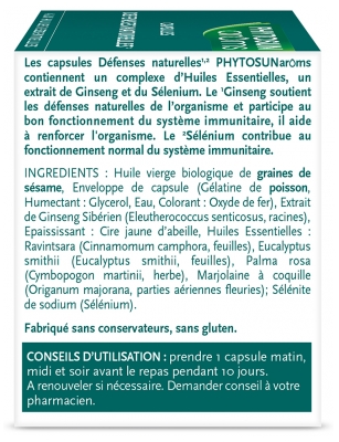 Phytosun Arôms Aromadoses Défenses Naturelles Étui de 30 Capsules Molles