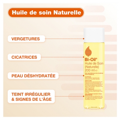 Bi-Oil Huile de Soin Naturelle - Soin Spécialisé Pour Les Vergetures Cicatrices Peau Sèche et Teint Irrégulier - 1 X 125 ml