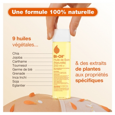 Bi-Oil Huile de Soin Naturelle - Soin Spécialisé Pour Les Vergetures Cicatrices Peau Sèche et Teint Irrégulier - 1 X 125 ml