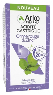 Arkopharma Arkogélules Acidité Gastrique Orme Rouge & Zinc 40 gélules
