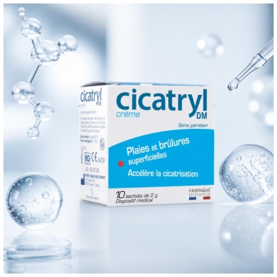 Pierre Fabre Health Care Cicatryl DM Crème Plaies et Écorchures 10 x 2 g