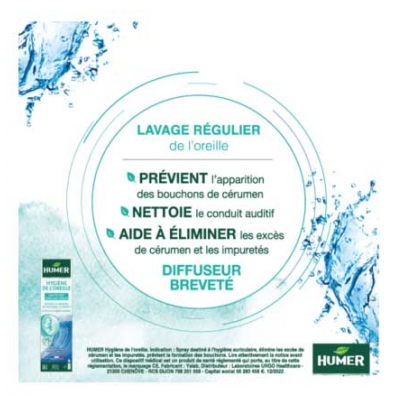 Humer Hygiène de l'Oreille - 100% Naturel - Spray Auriculaire 100 ml