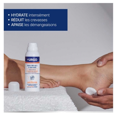 Urgo Crème en Mousse Hydratation Intense Pieds Très Secs 125 ml