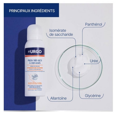 Urgo Crème en Mousse Hydratation Intense Pieds Très Secs 125 ml