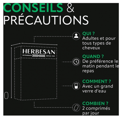 Herbesan Beauté & Force des Cheveux Brillance Résistance 60 Unités