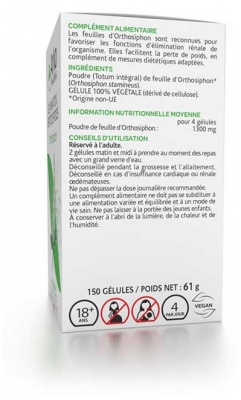 Arkopharma Arkogélules Orthosiphon 37 Jours 150 Gélules
