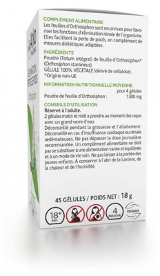 Arkopharma Arkogélules Orthosiphon 11 Jours 45 Gélules