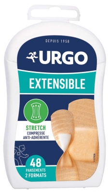 Urgo Protection Pansements Extensibles - Protège Vos Blessures Superficielles - 48 Pansements