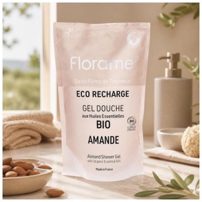 Florame Gel Douche Amande Rechargeable Bio Eco Recharge 700 ML