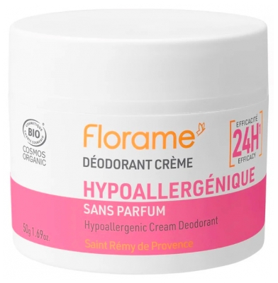 Florame Déodorant Crème 24H Hypoallergénique Bio 50 Grammes