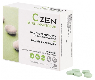 Bausch + Lomb C'Zen États Nauséeux Mal des Transports 30 Comprimés